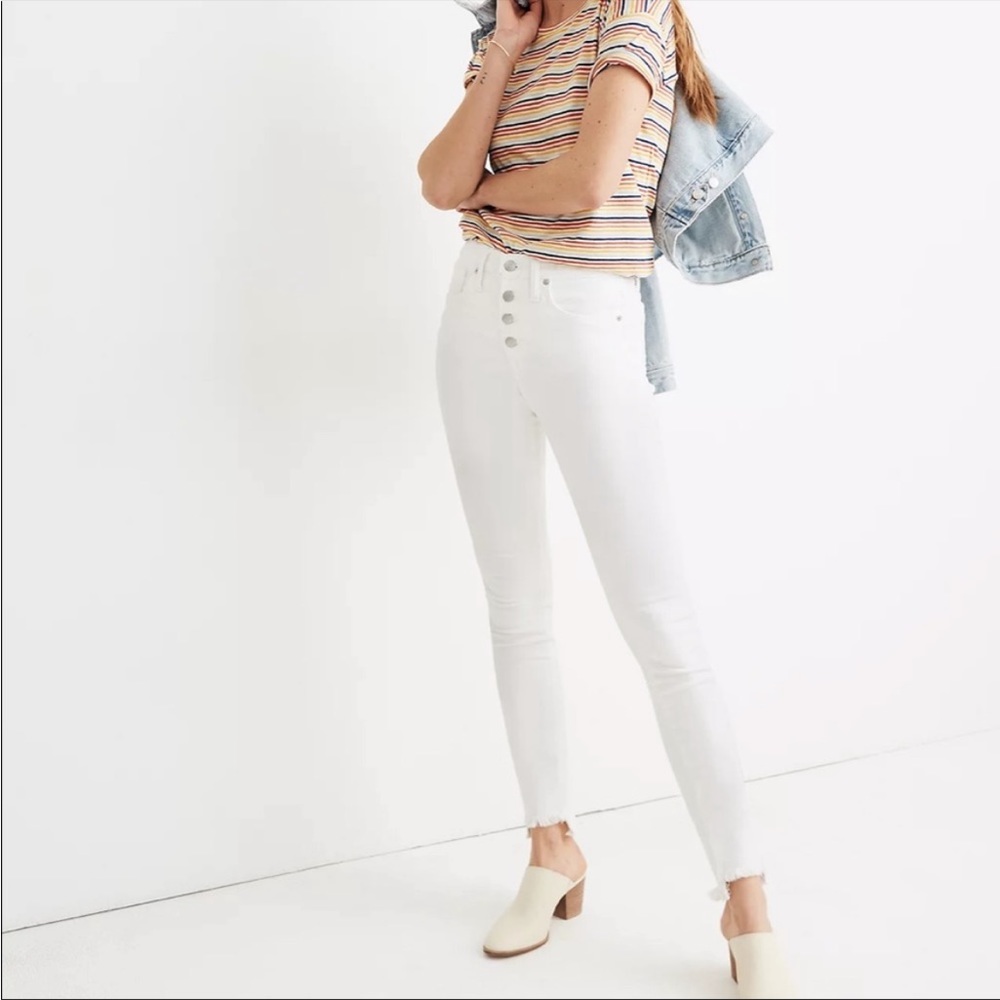 Madewell 10in High Rise Skinny White Jean (Tall size)